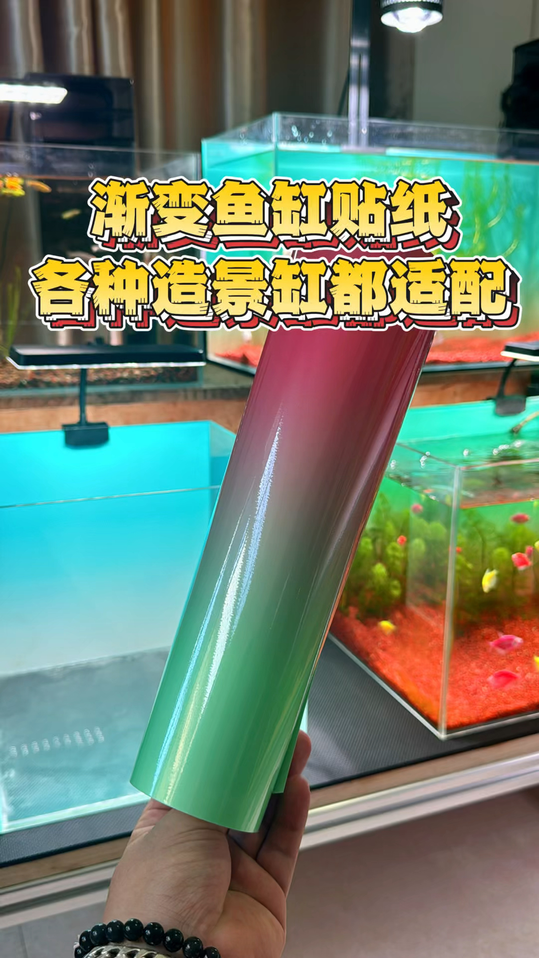 鱼缸贴纸怎么选？鱼缸贴纸怎么贴不起泡？
