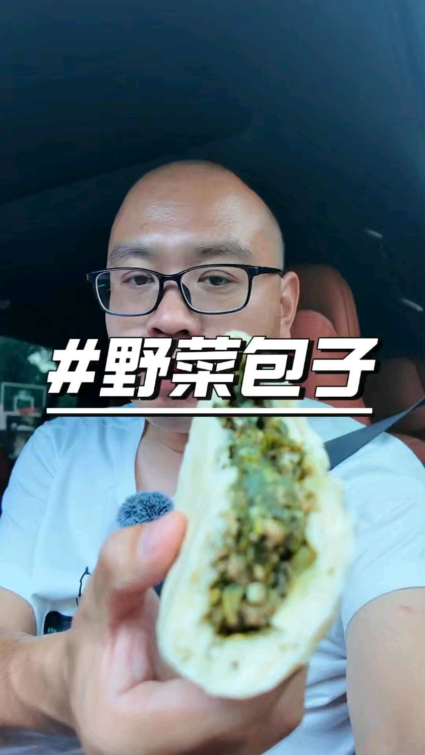 今天吃野菜馅的包子