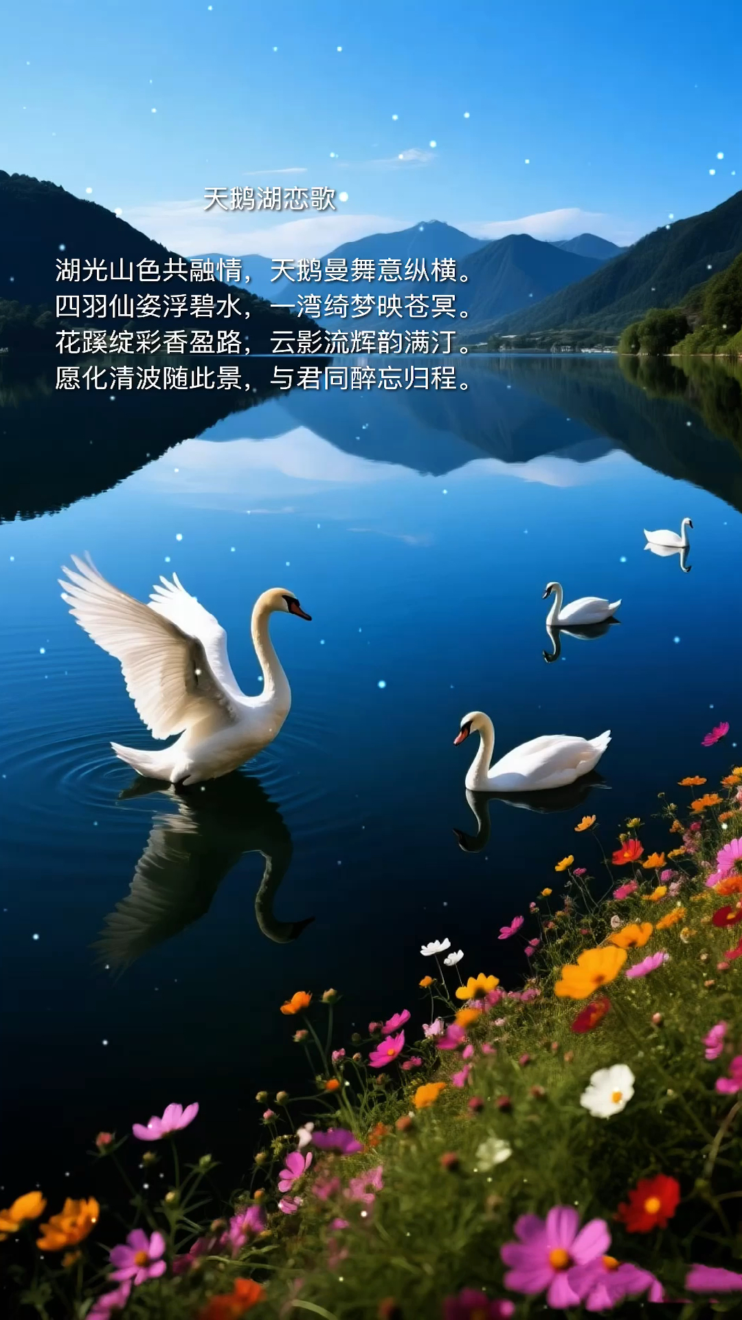 天鹅湖恋歌-现代古诗