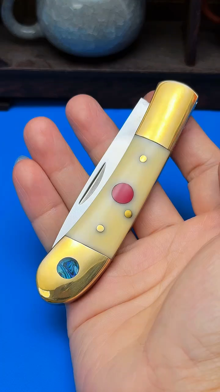 精品合金钢琉璃小刀 水果刀 吃肉刀 折叠刀 视频同款