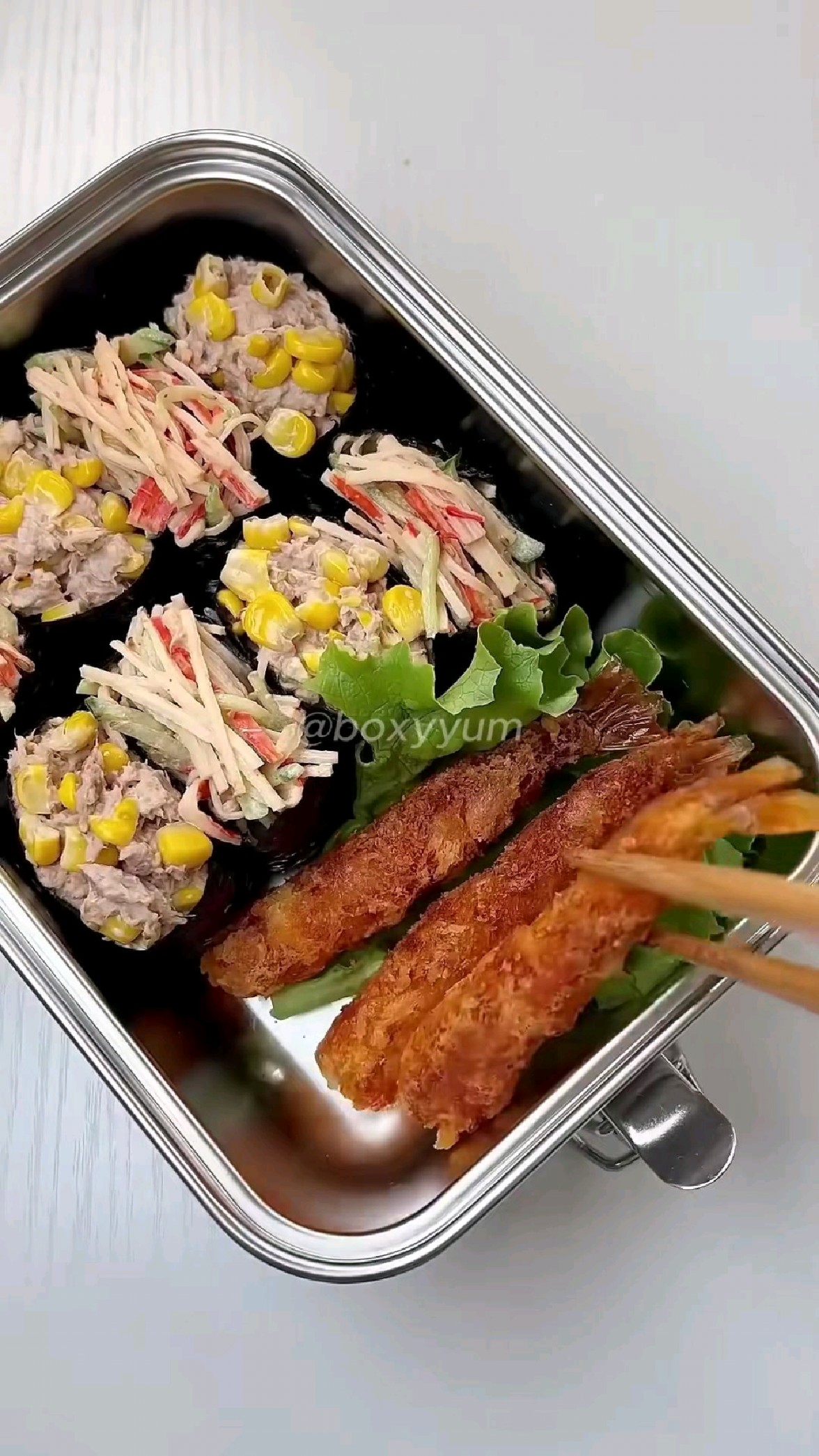 用最简单的方式做出丰富的便当盒，寿司的简单版制作