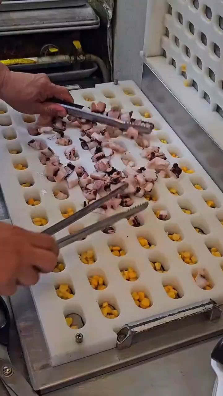美味的芝士玉米章鱼小丸子