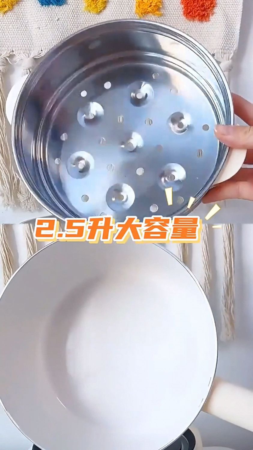 小熊电煮锅家用宿舍多功能小型分体式电火锅