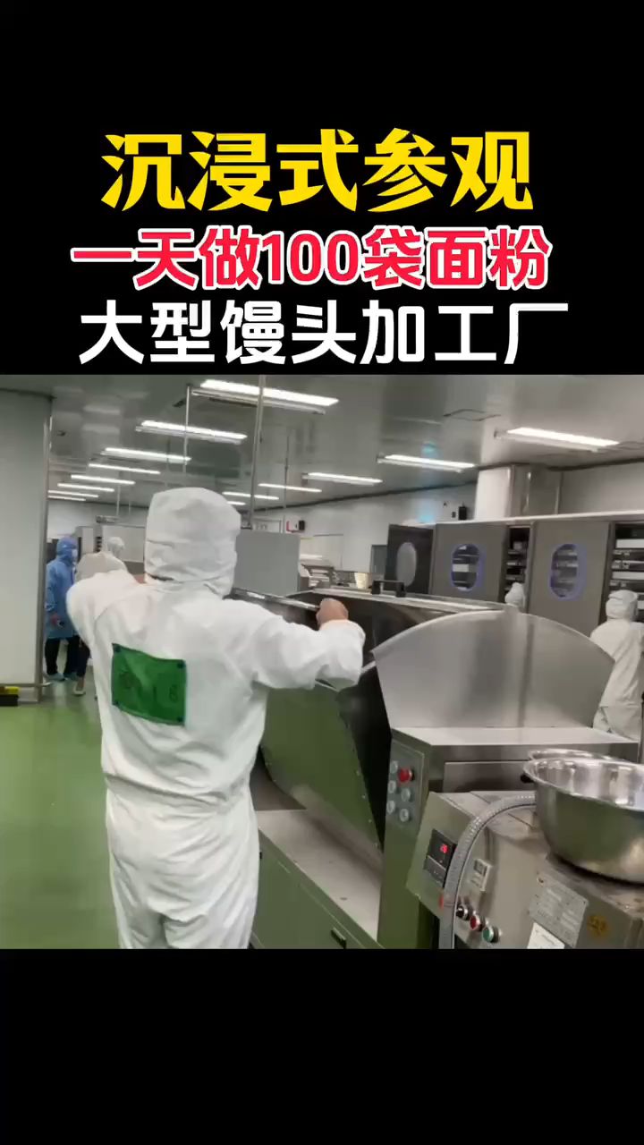 沉浸式参观一天做100袋面粉的馒头加工厂