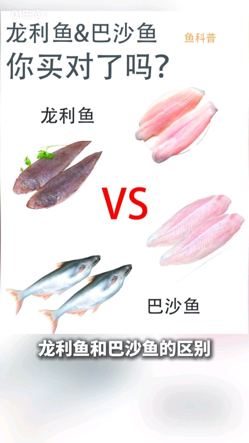 龙利鱼和巴沙鱼区别
