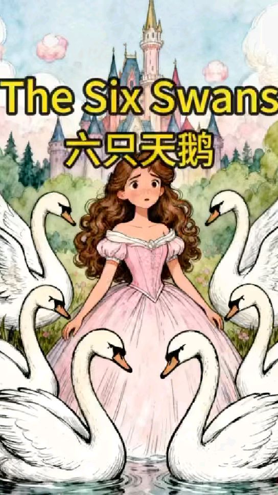 今日英语小故事,六只天鹅 ———The Six Swans
