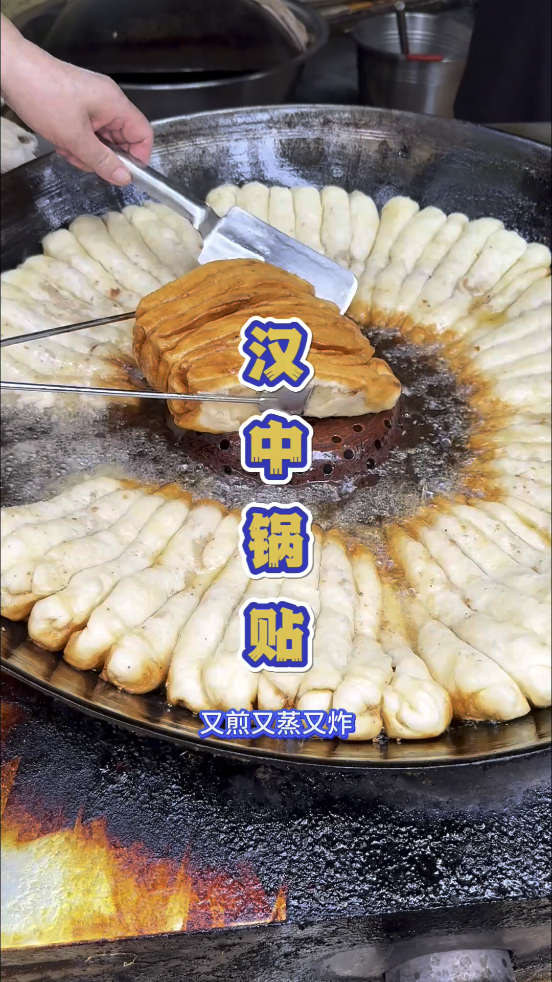 陕西汉中的油炸锅贴。