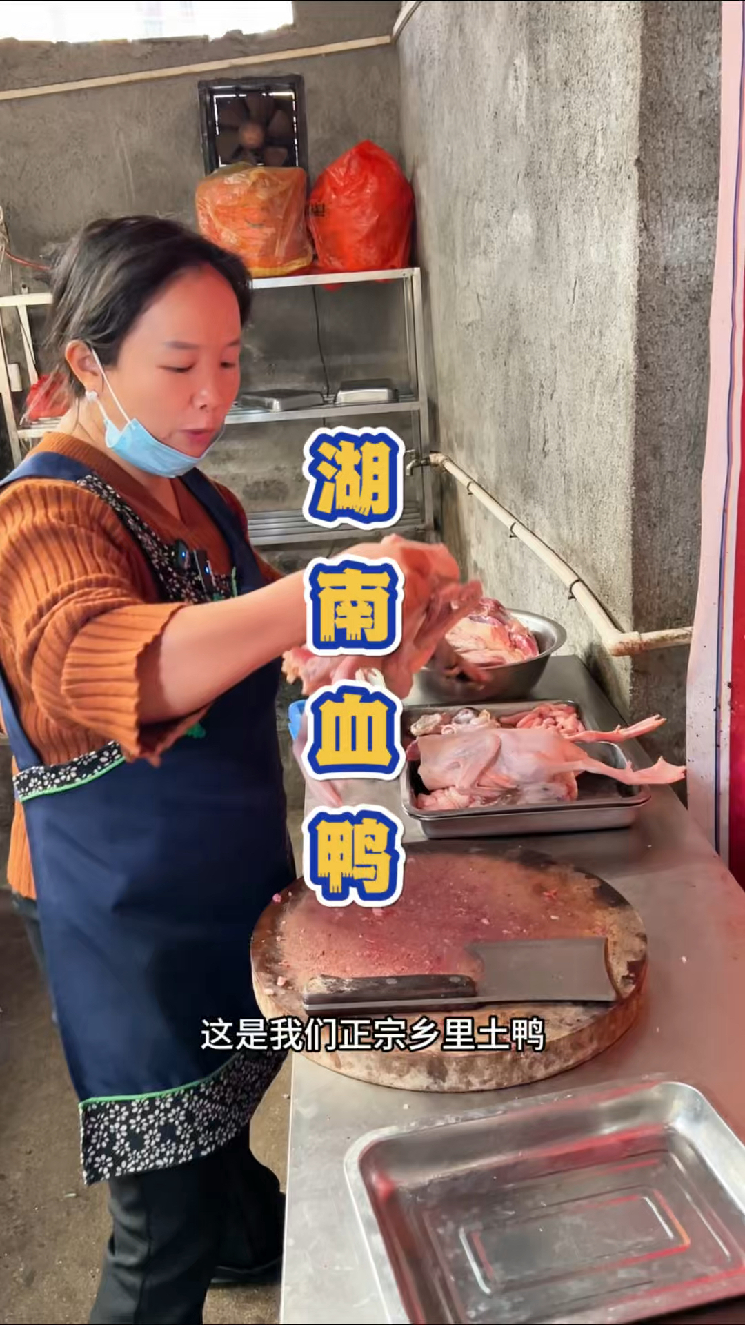 湖南邵阳马路边的武冈血鸭