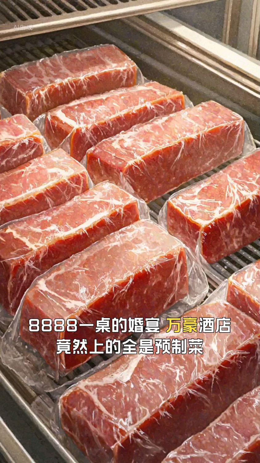 8888一桌的婚宴,万豪酒店竟然上的全是预制菜