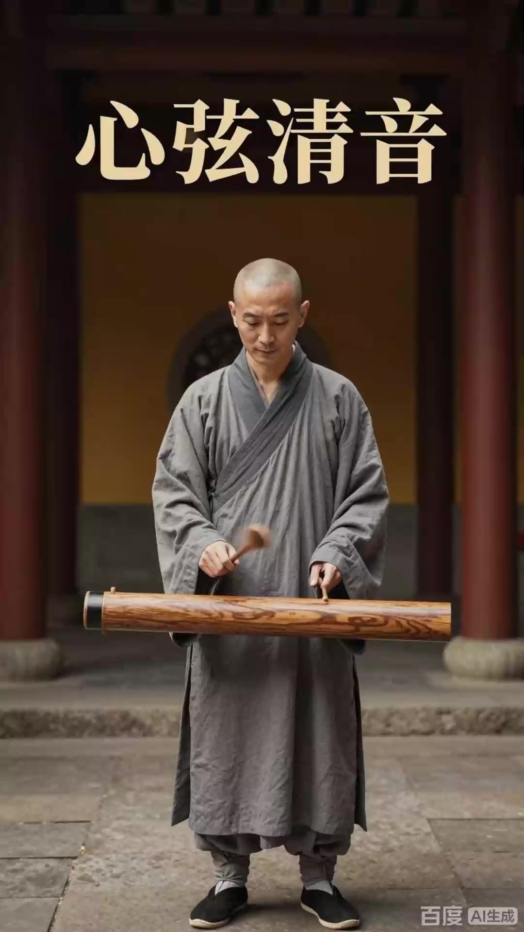 寺院木鱼敲击声,规律节奏的静心效果!