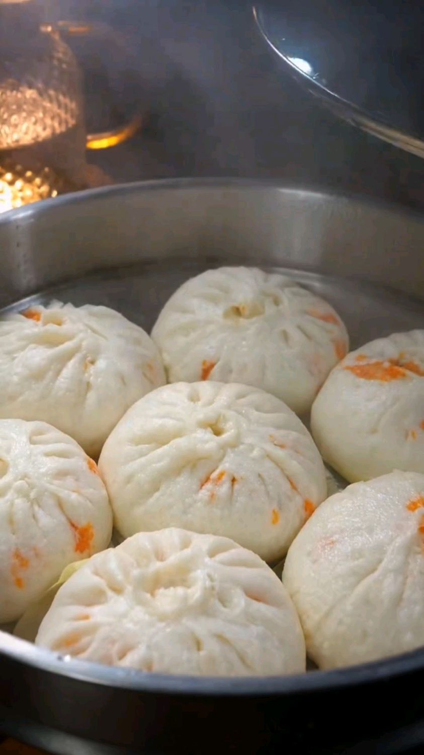 今天做茄子馅包子