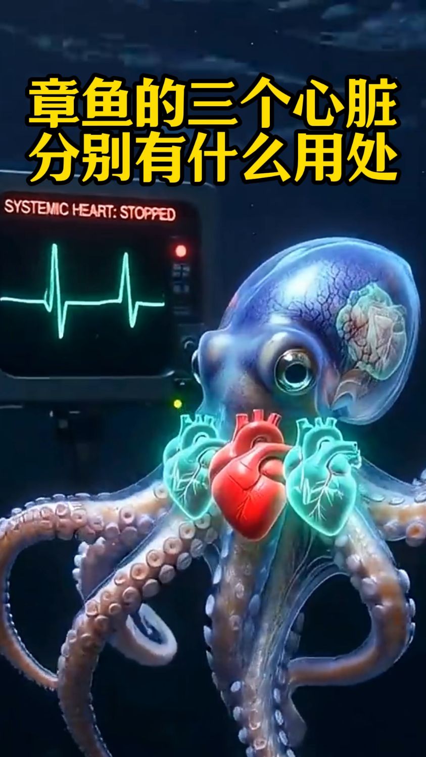 章鱼的三个心脏分别有什么用处?