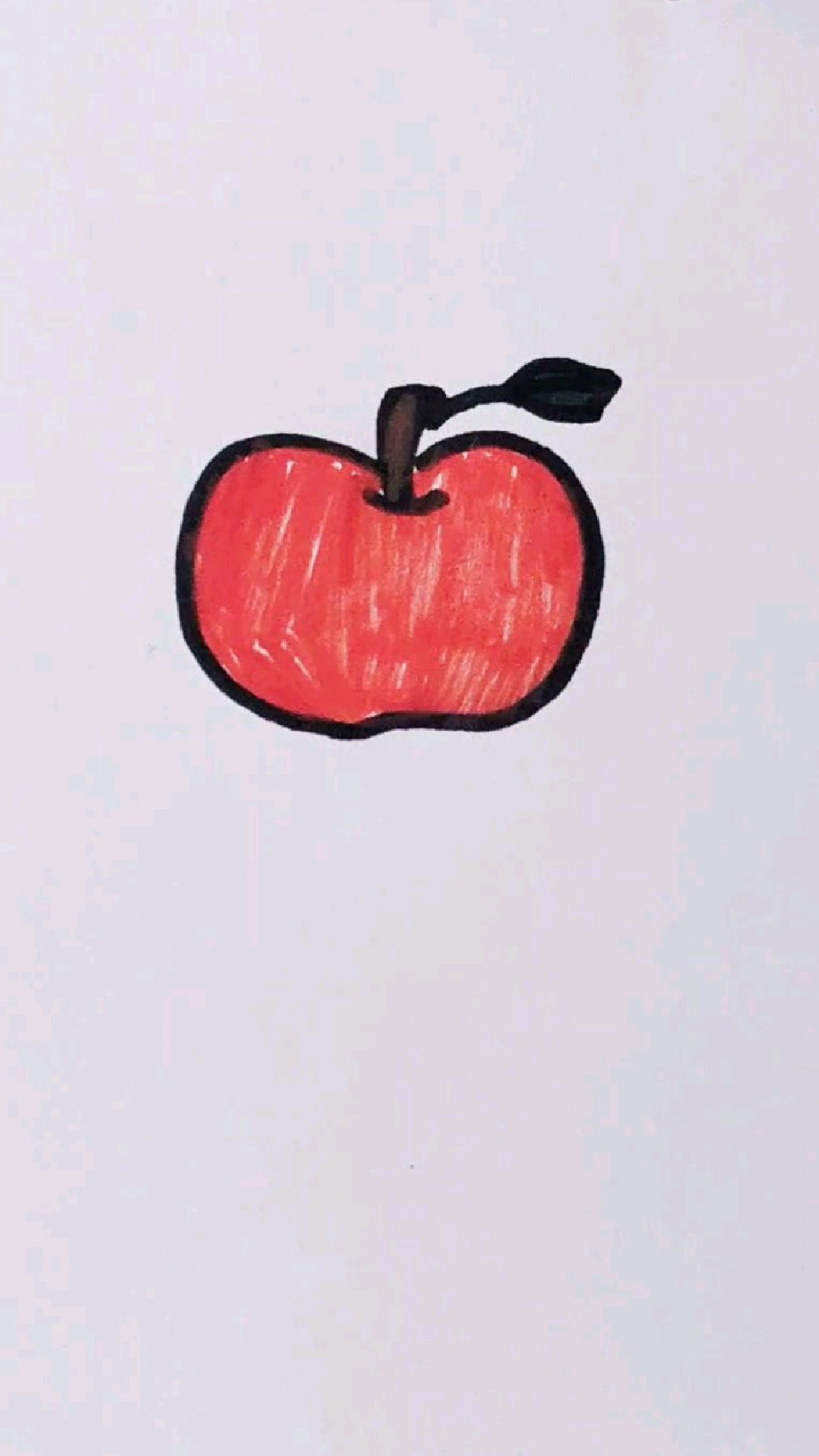 好看又简单的苹果简笔画～