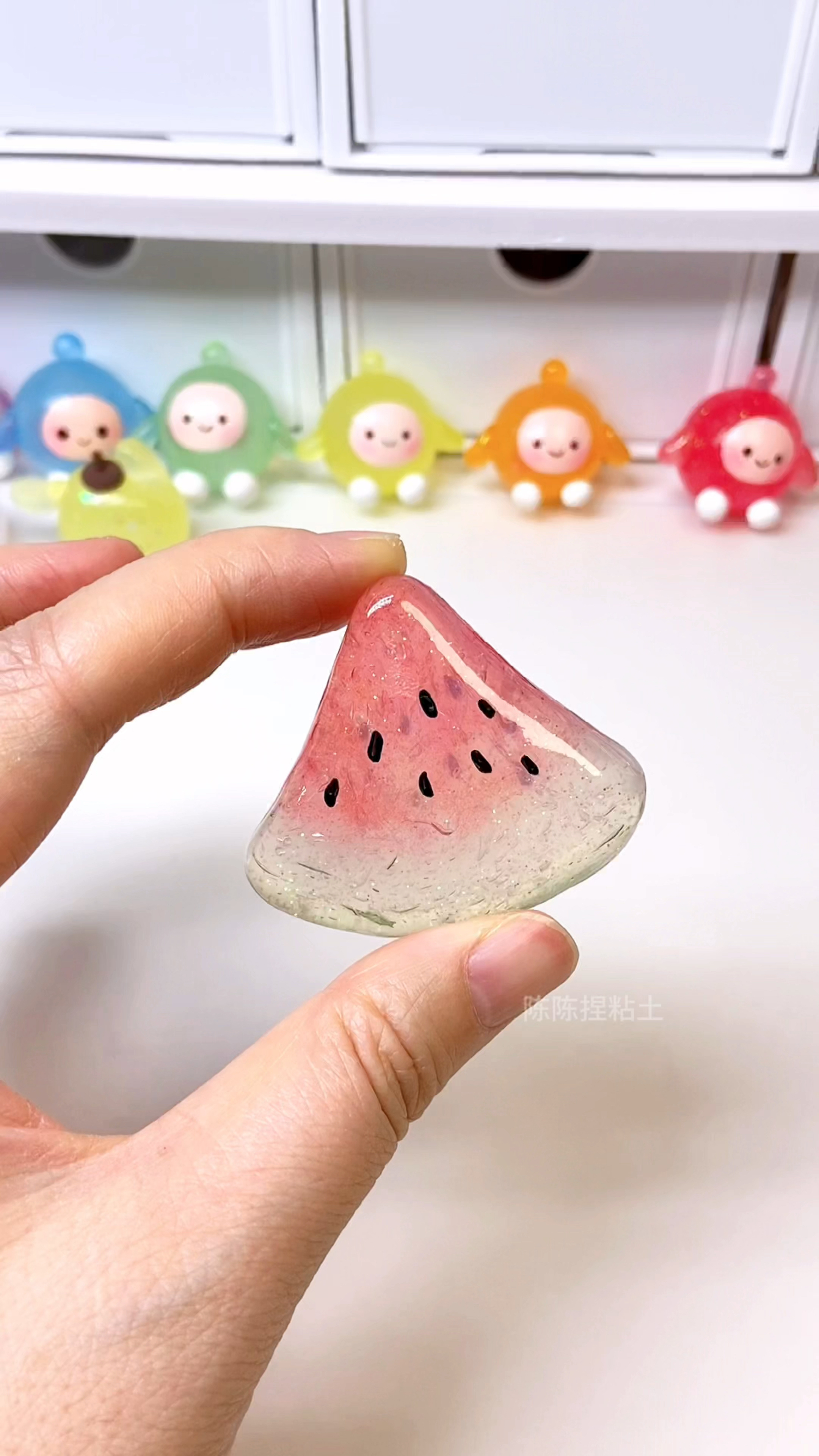 透明粘土自由树脂西瓜教程