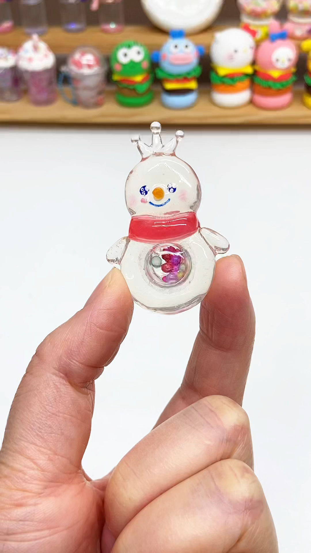 透明粘土自由树脂雪王摇摇乐教程