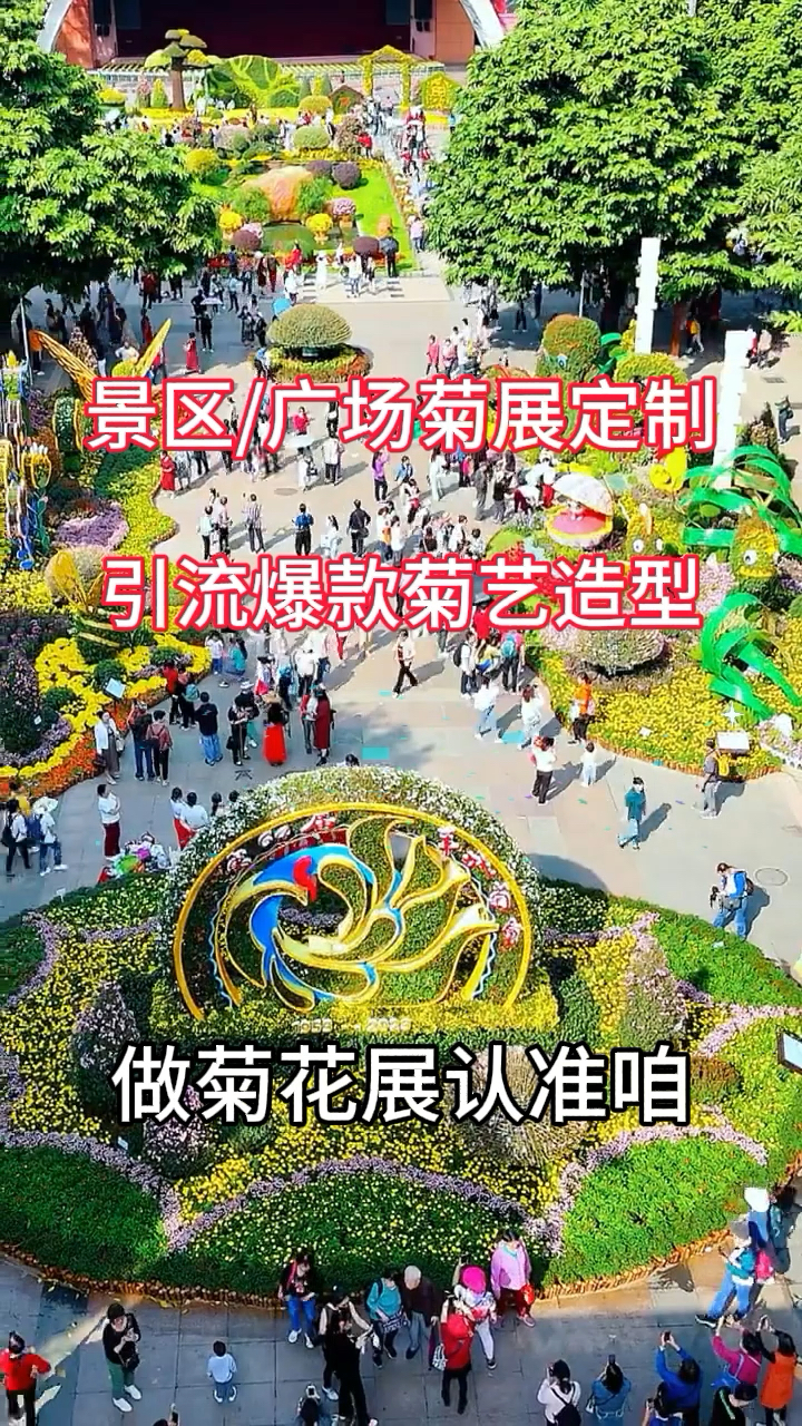 景区/广场菊展定制服务,引流爆款菊艺造型
