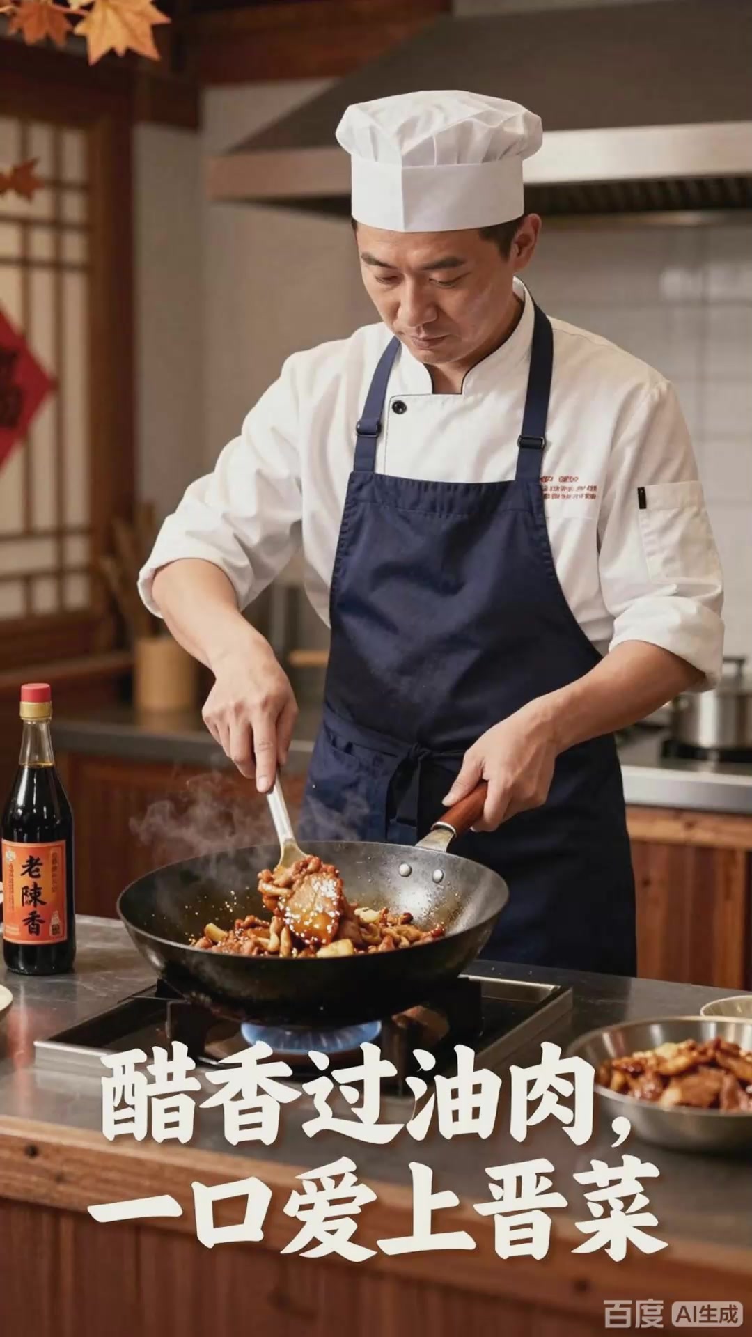 晋菜过油肉：外滑里嫩，醋香浓郁提鲜。