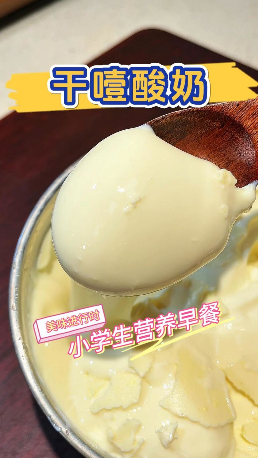 自己做的干噎酸奶就是好吃成本只要十来块钱就能做一大碗做法简单