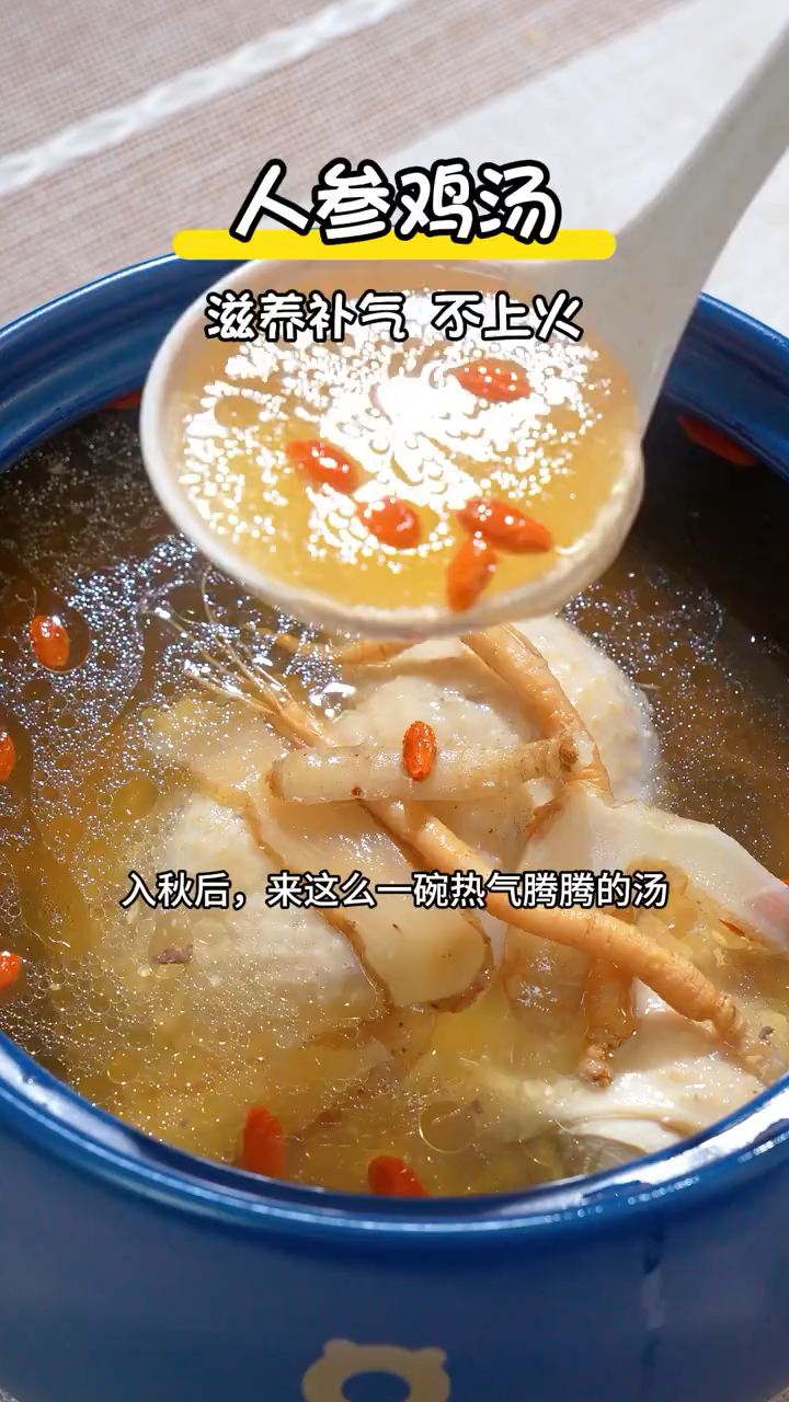 人参和土鸡是好搭档,炖汤喝,暖身体,少生病,老祖宗的土方法