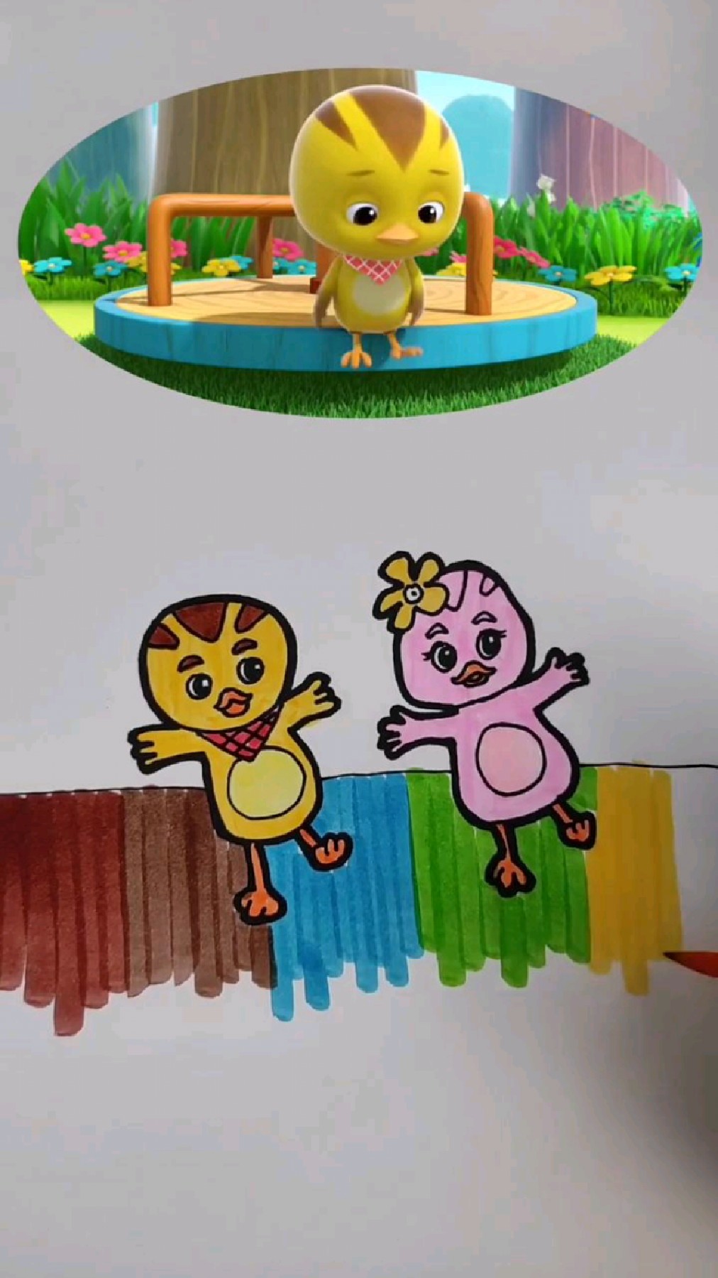 小鸭子创意简笔画