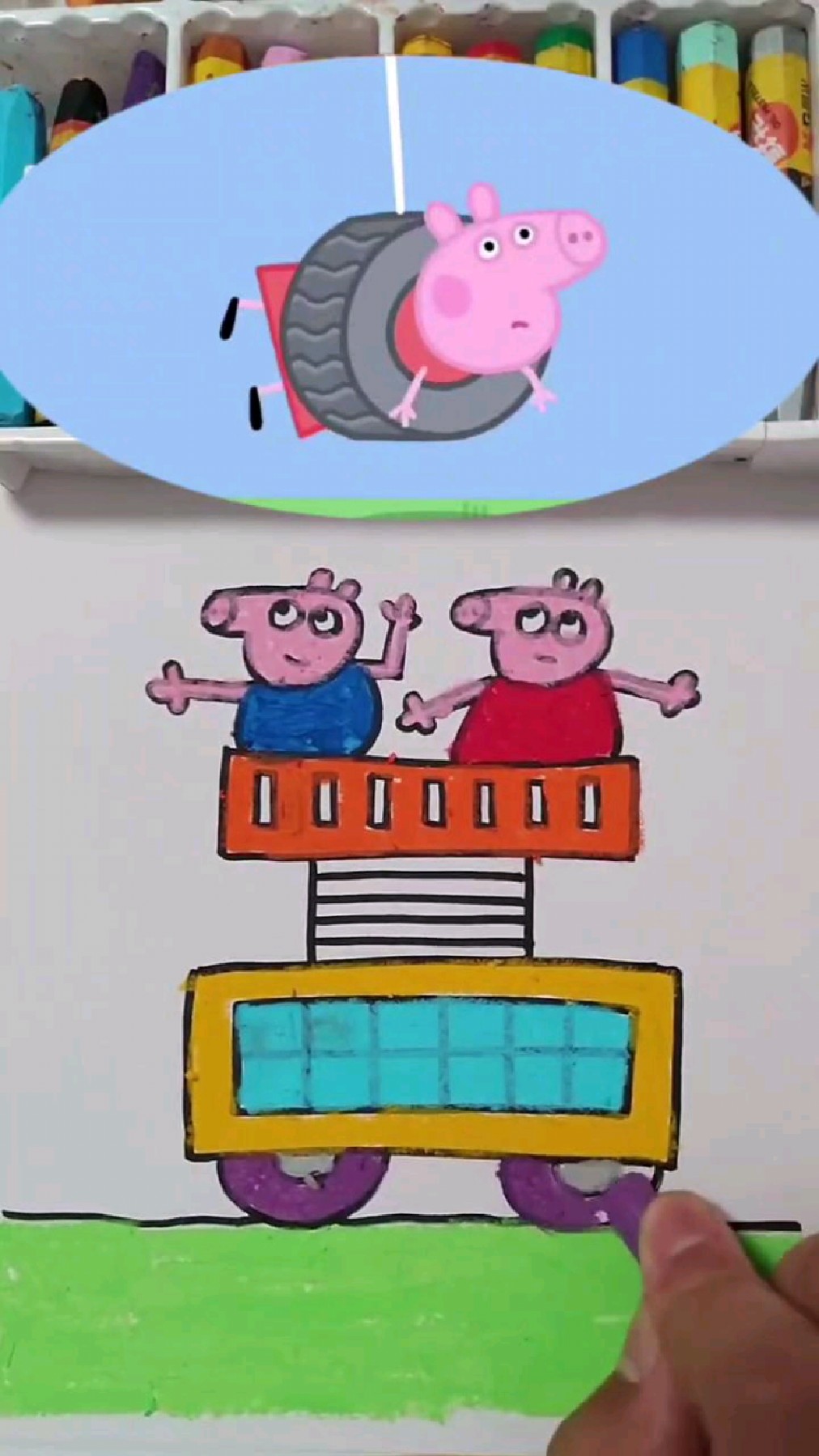 创意手绘简笔画小猪佩奇
