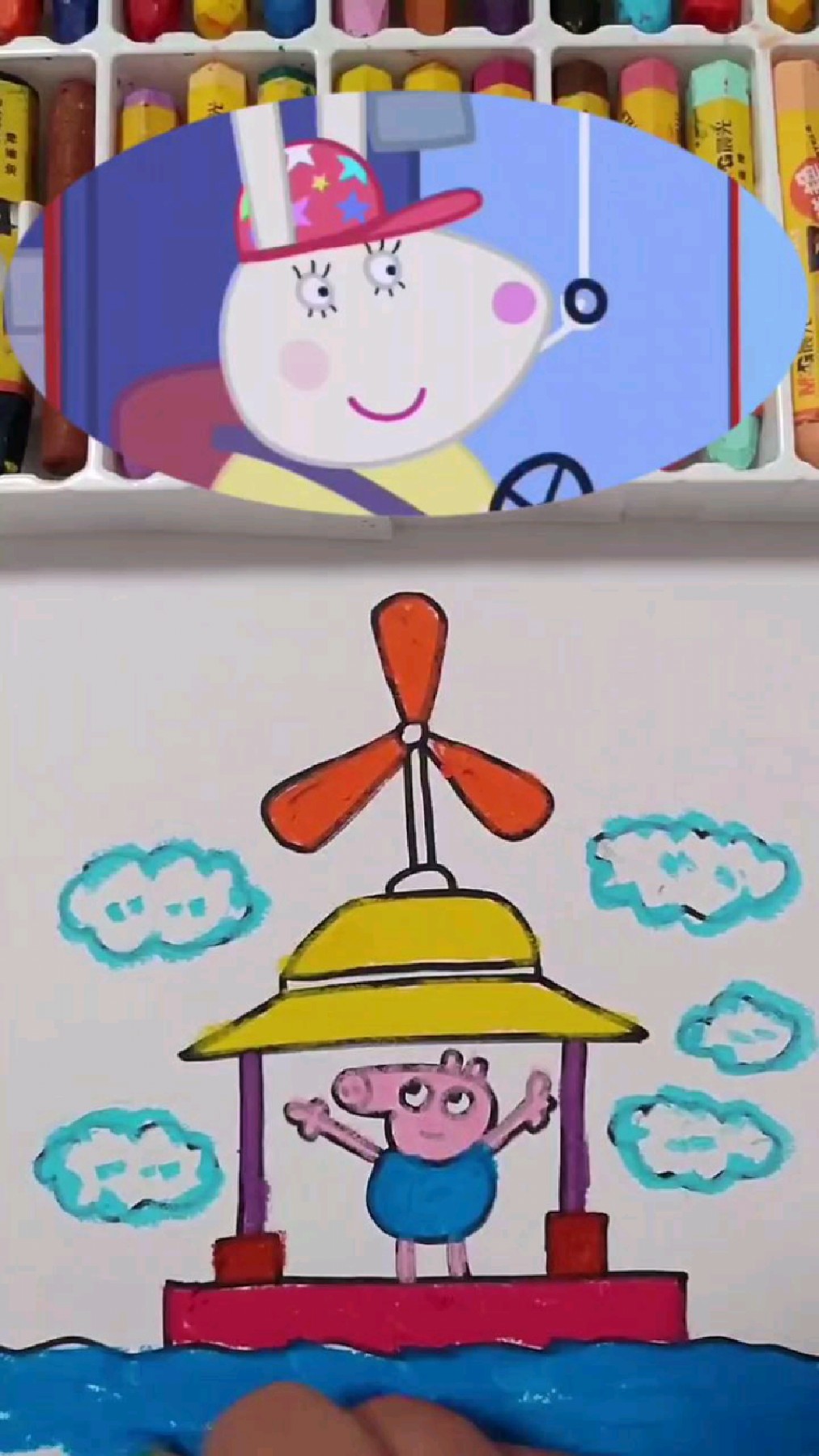 小猪乔治简笔画手绘