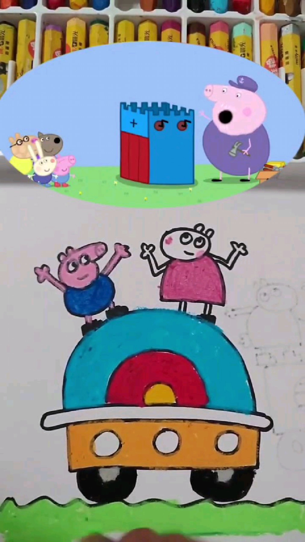 手绘简笔画小猪佩奇