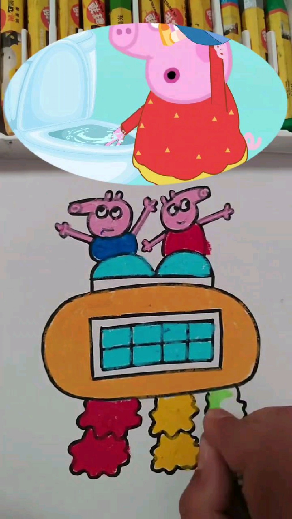 小猪佩奇和乔治简笔画