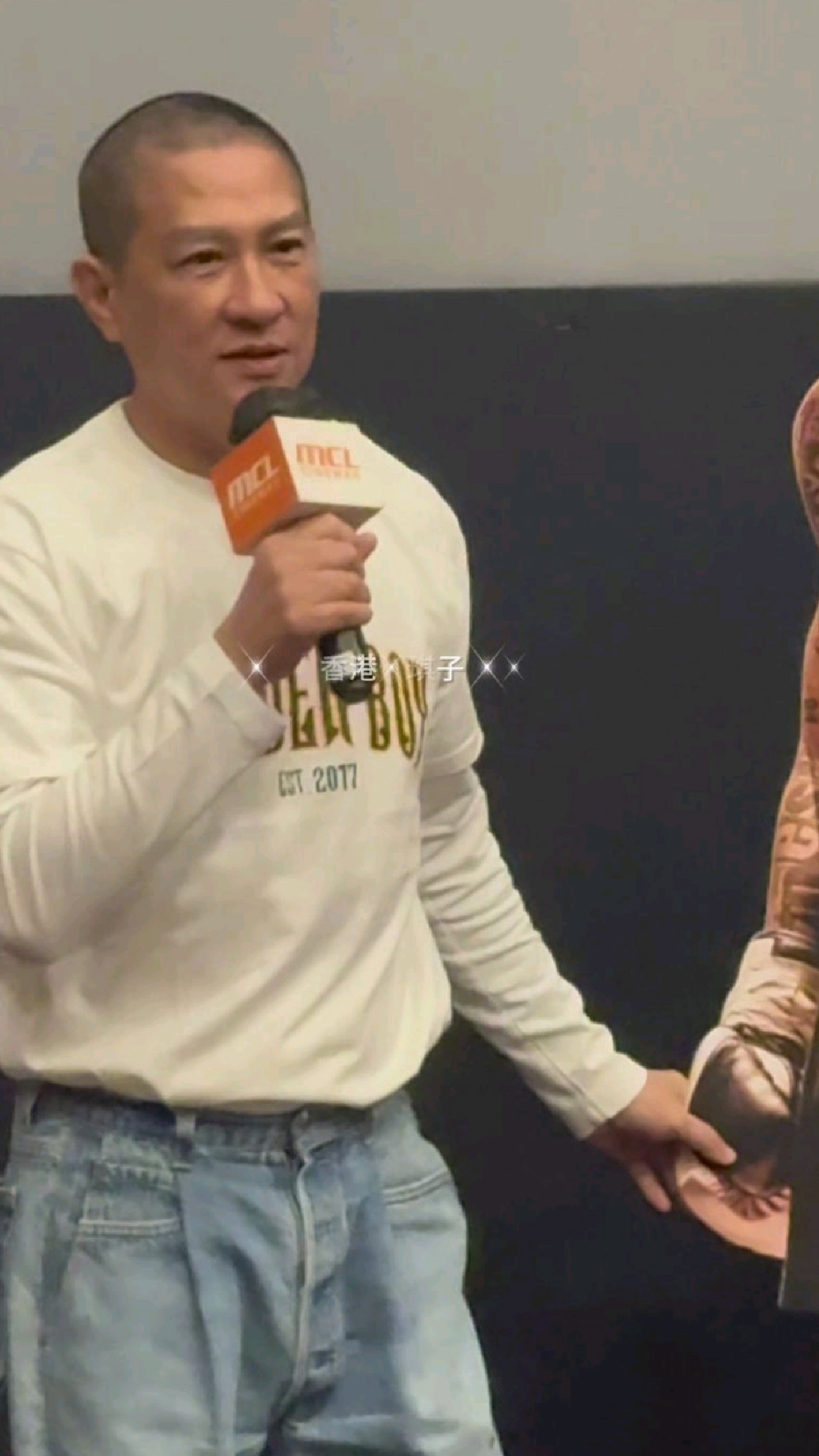 张继聪为新戏《金童》宣传惊喜助阵嘉宾张家辉两位肌肉男心心相惜