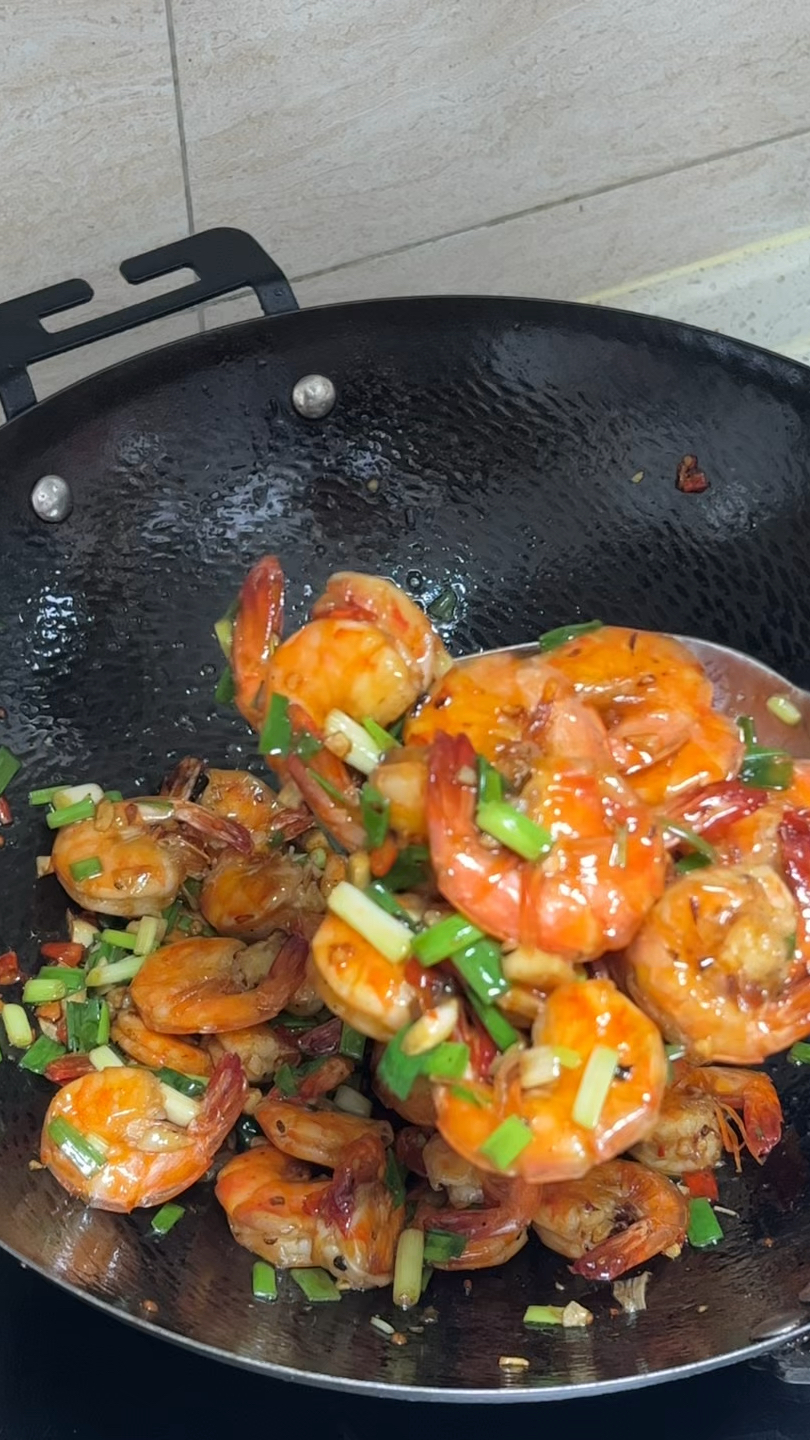基围虾像我这样炒也太香了吧!