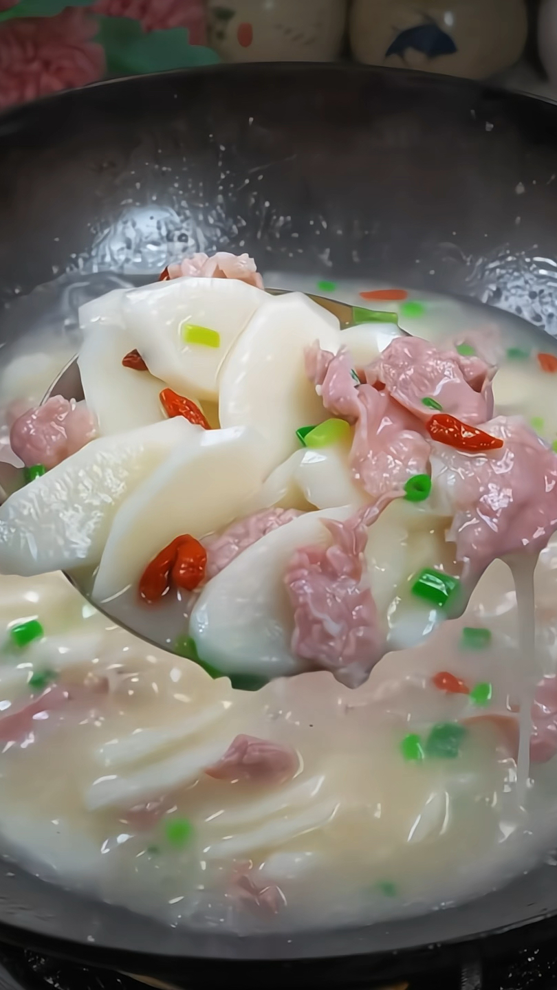 我家孩子很喜欢的一道汤，淮山瘦肉汤，做法也简单！#家常菜
