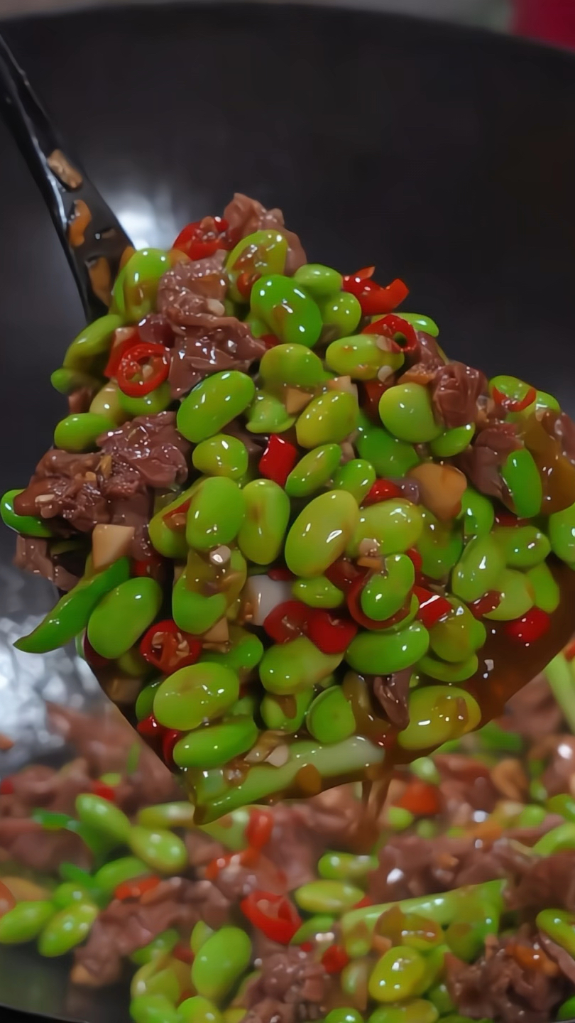 都快去安排上这道毛豆炒牛肉吧,别的都不说,实在是真的太下饭