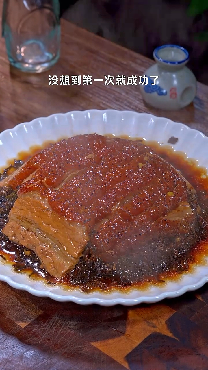 家里的孩子想吃梅菜扣肉,你就像我这么做