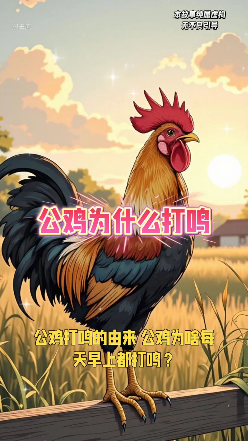 #民间故事#公鸡为什么打鸣