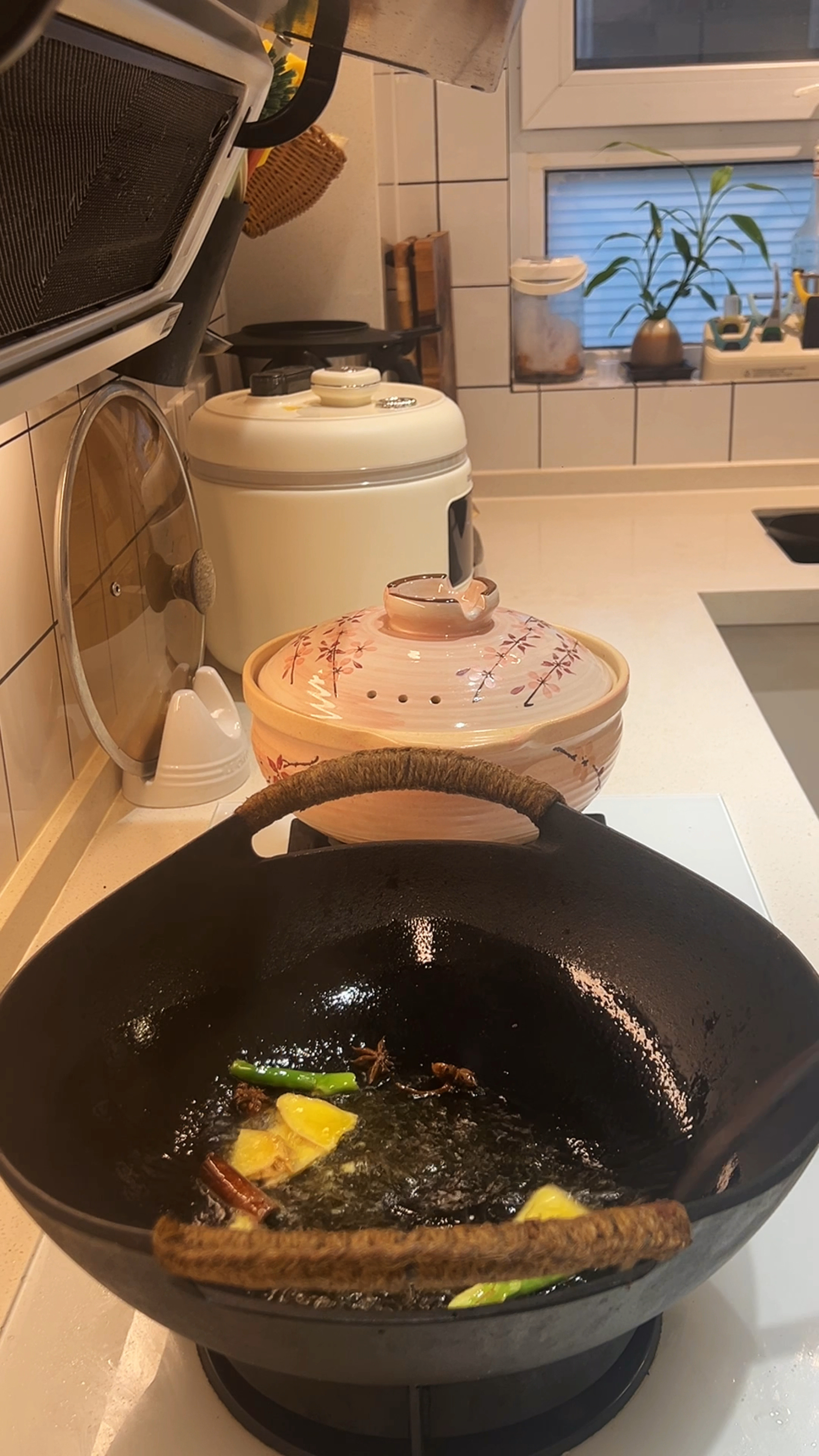 一家三口的晚餐!