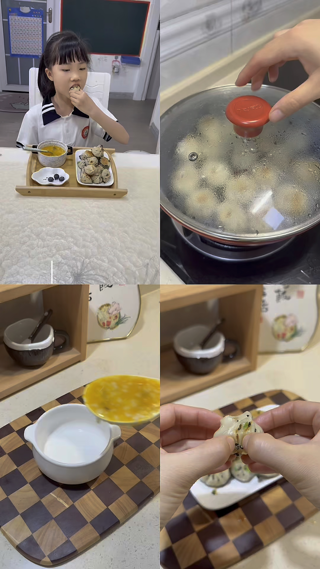 小学生早餐：拇指生煎包、南瓜红枣大米粥，简单快手又美味！