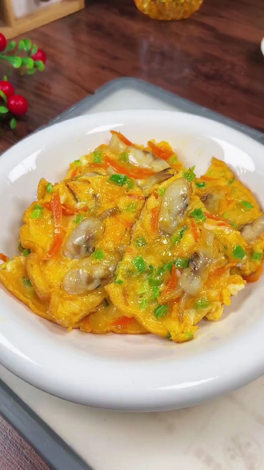 蛏子煎鸡蛋的做法