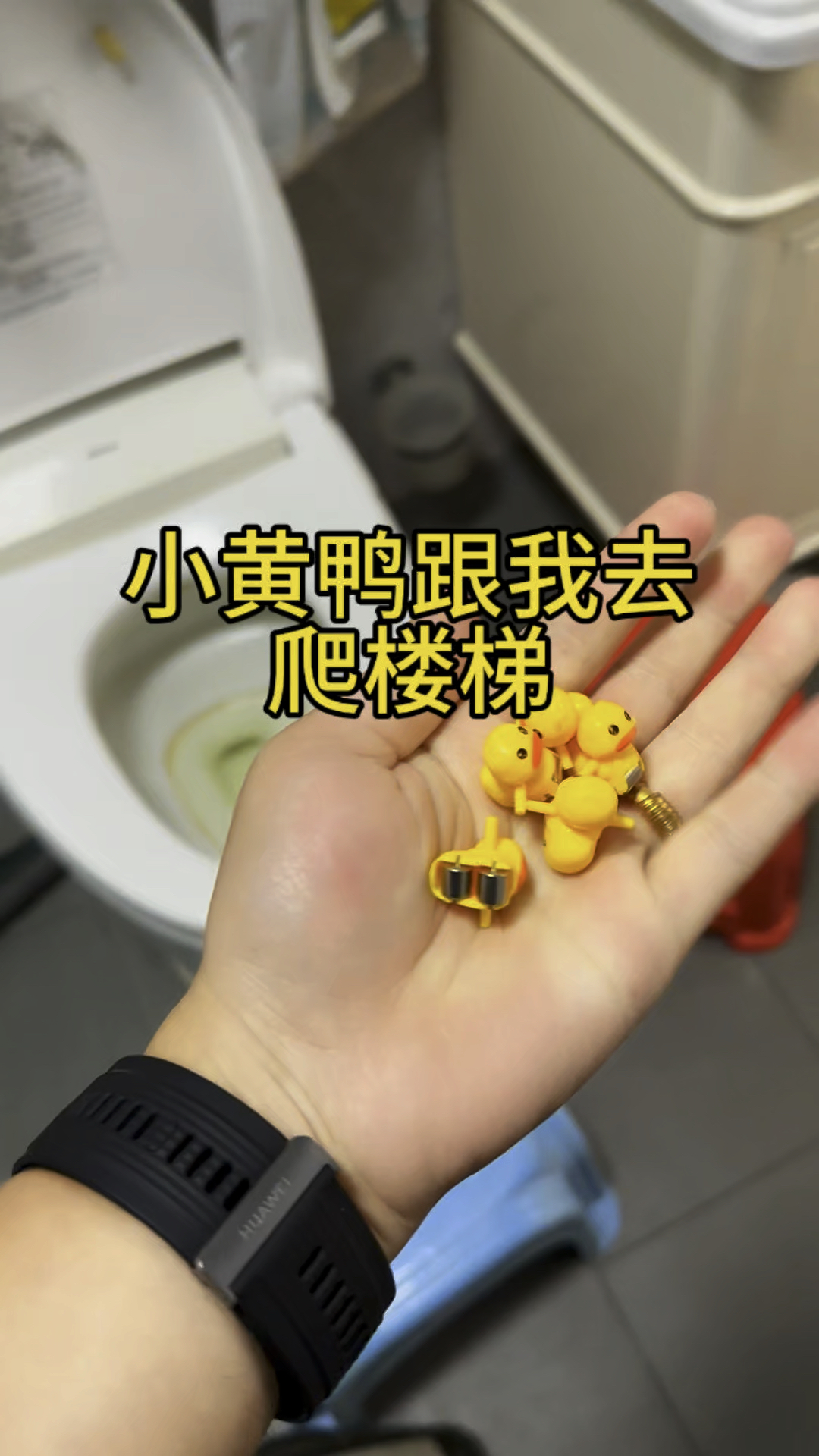 小黄鸭们別游泳啦,快跟我爬楼梯去吧
