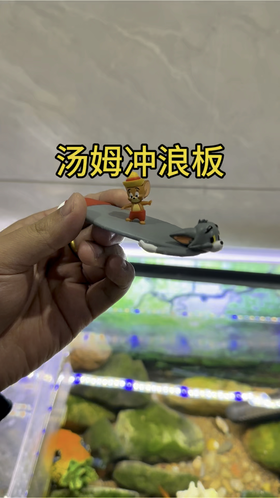 汤姆猫被杰瑞踩在脚底冲浪呢