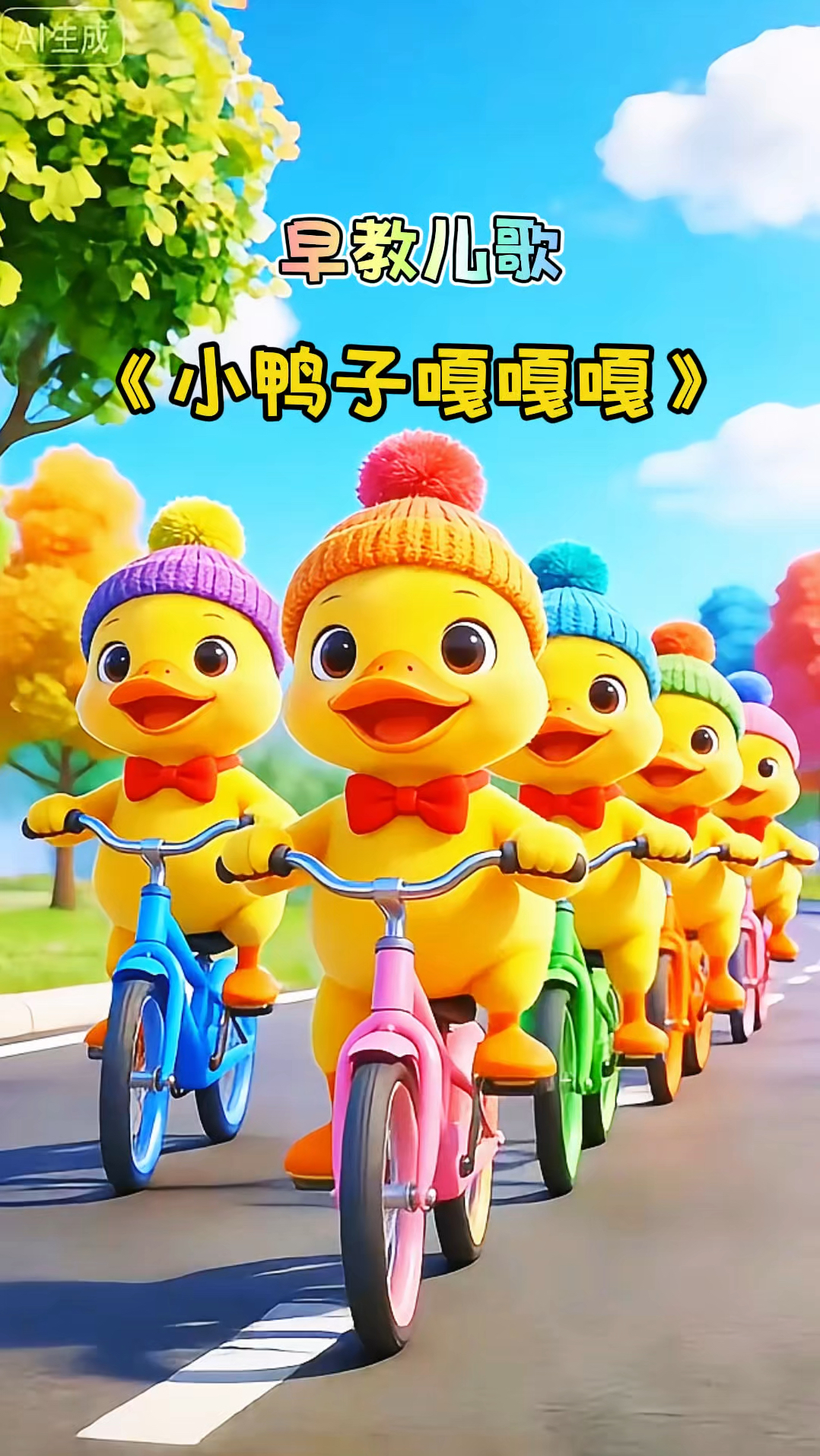 早教儿歌动画《小鸭子嘎嘎嘎》