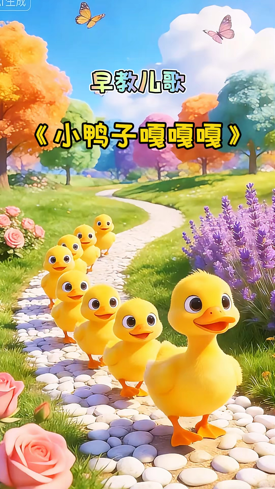 早教儿歌动画《小鸭子嘎嘎嘎》