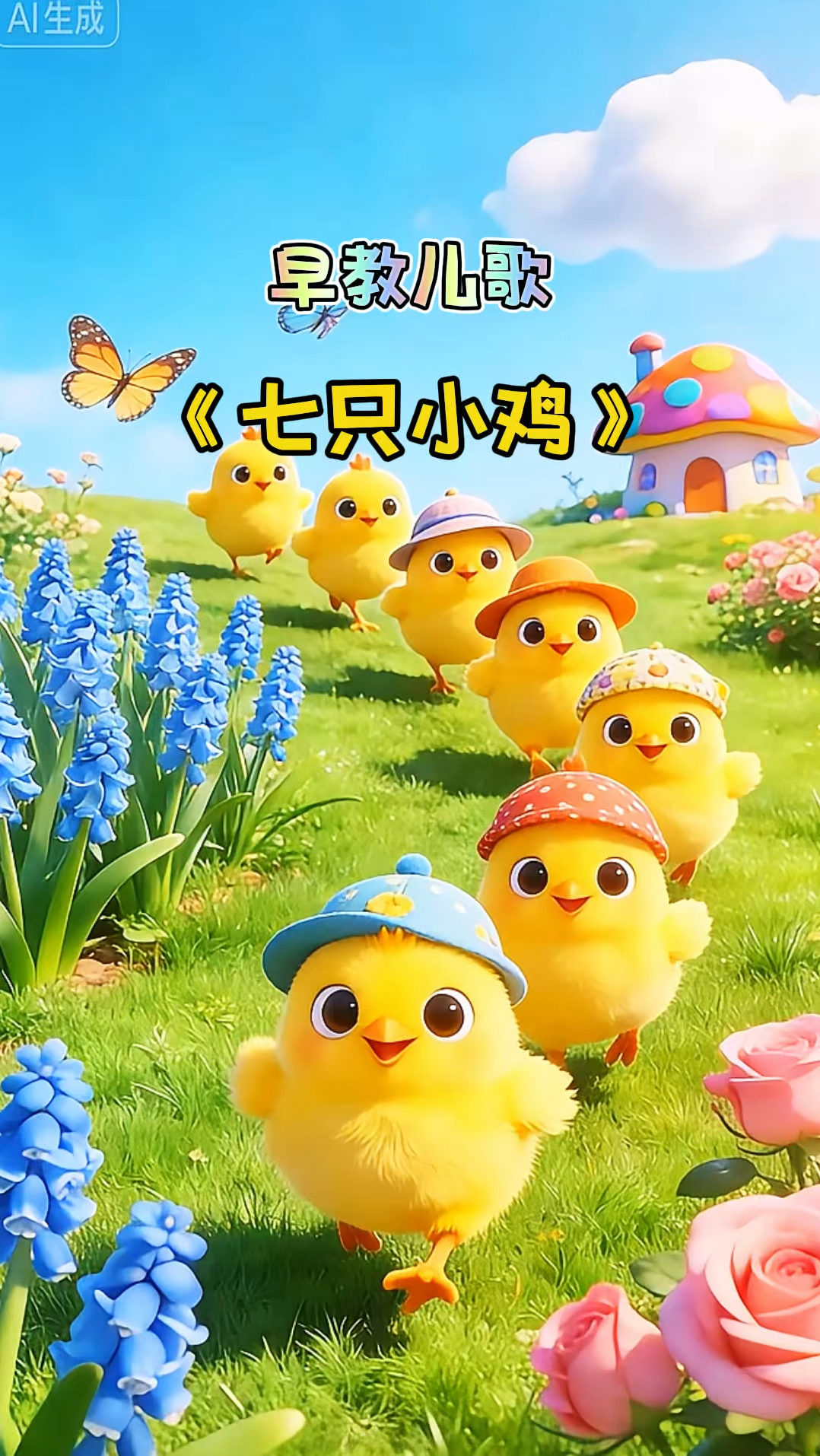 早教儿歌动画《七只小鸡》