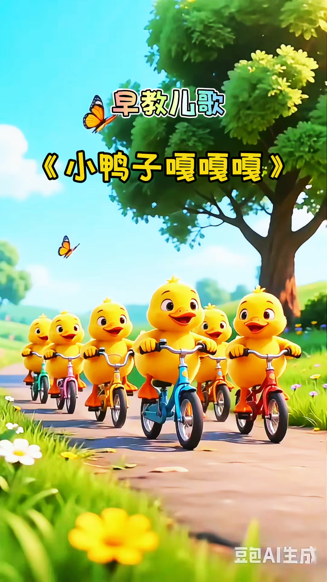 早教儿歌动画《小鸭子嘎嘎嘎》