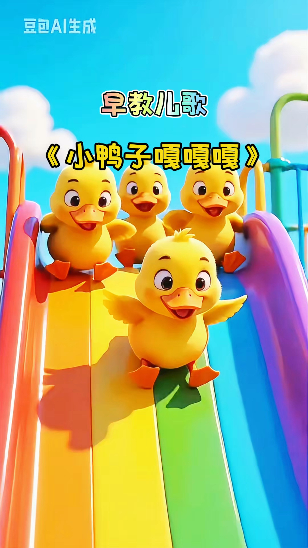 早教儿歌动画《小鸭子嘎嘎嘎》