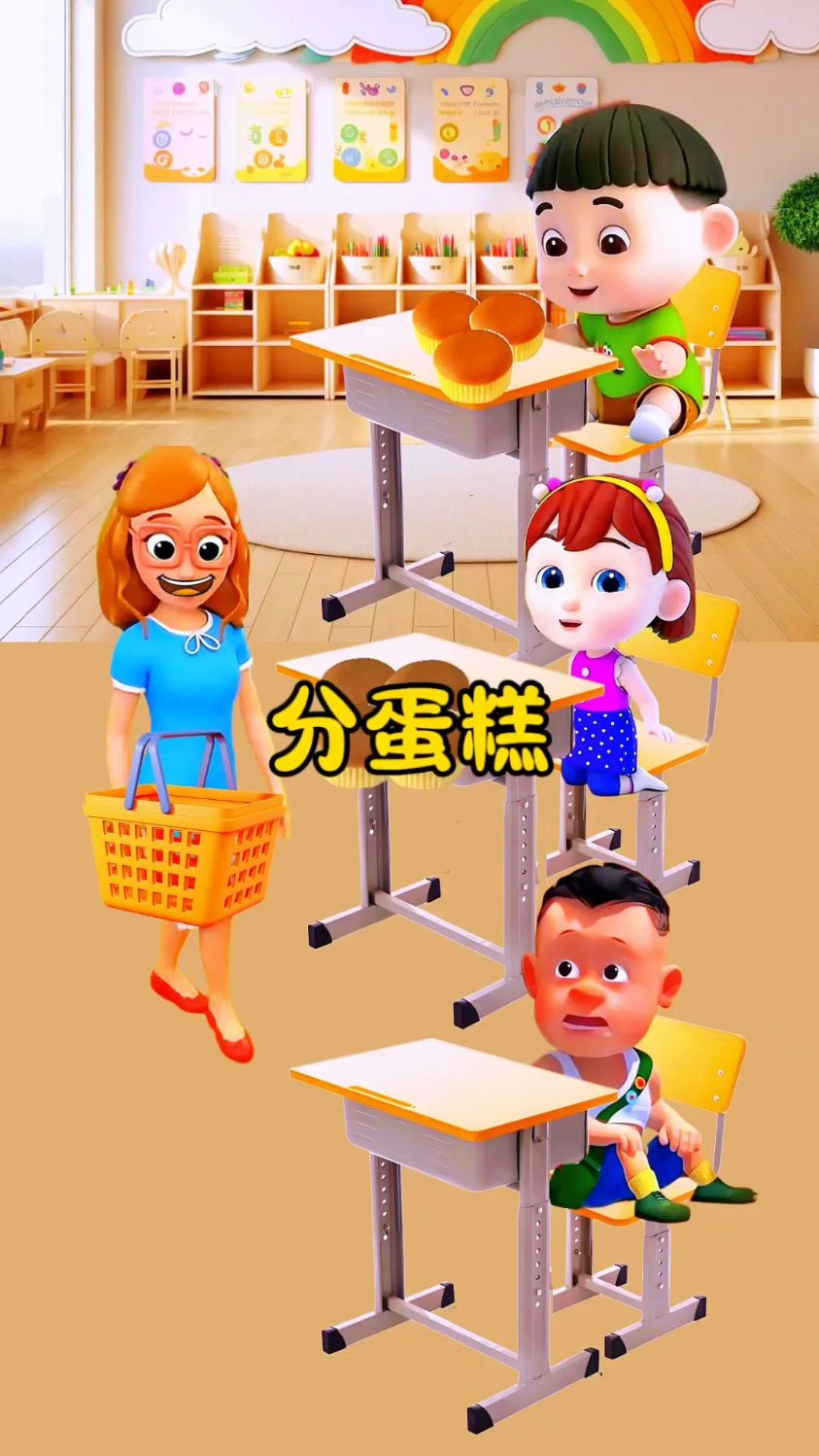 光头强要了太多蛋糕吃不完了