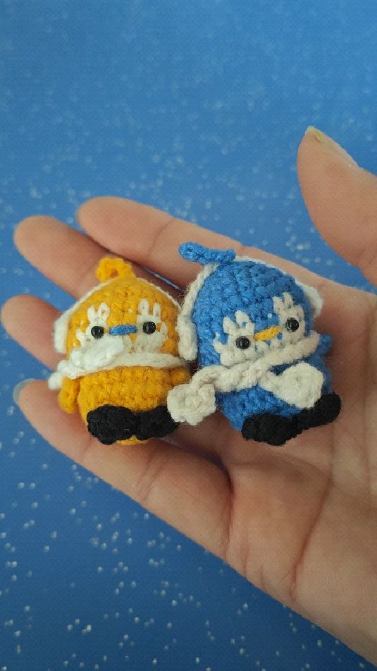 钩织小企鹅,准备把家里有的颜色都钩织一遍