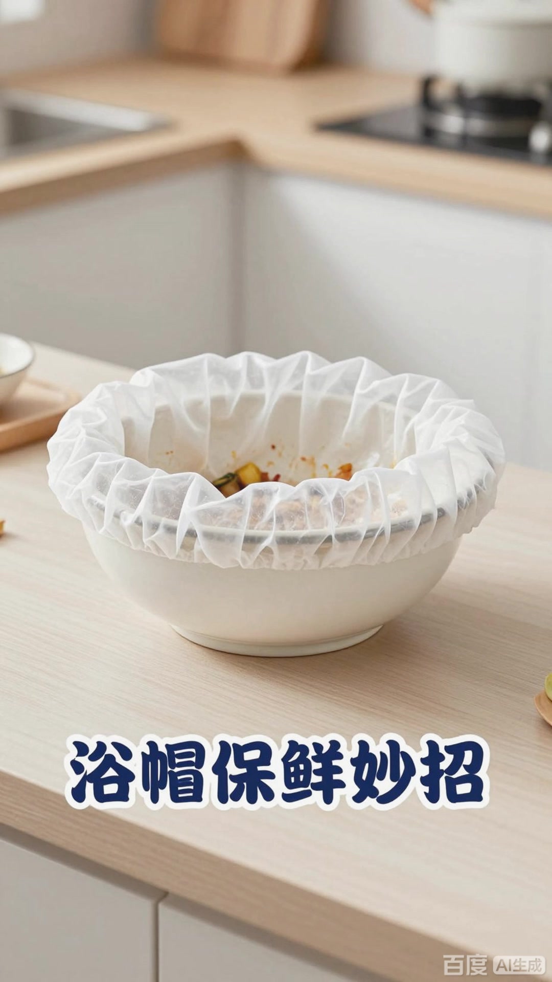 一次性浴帽套碗碟,剩菜保鲜不用保鲜