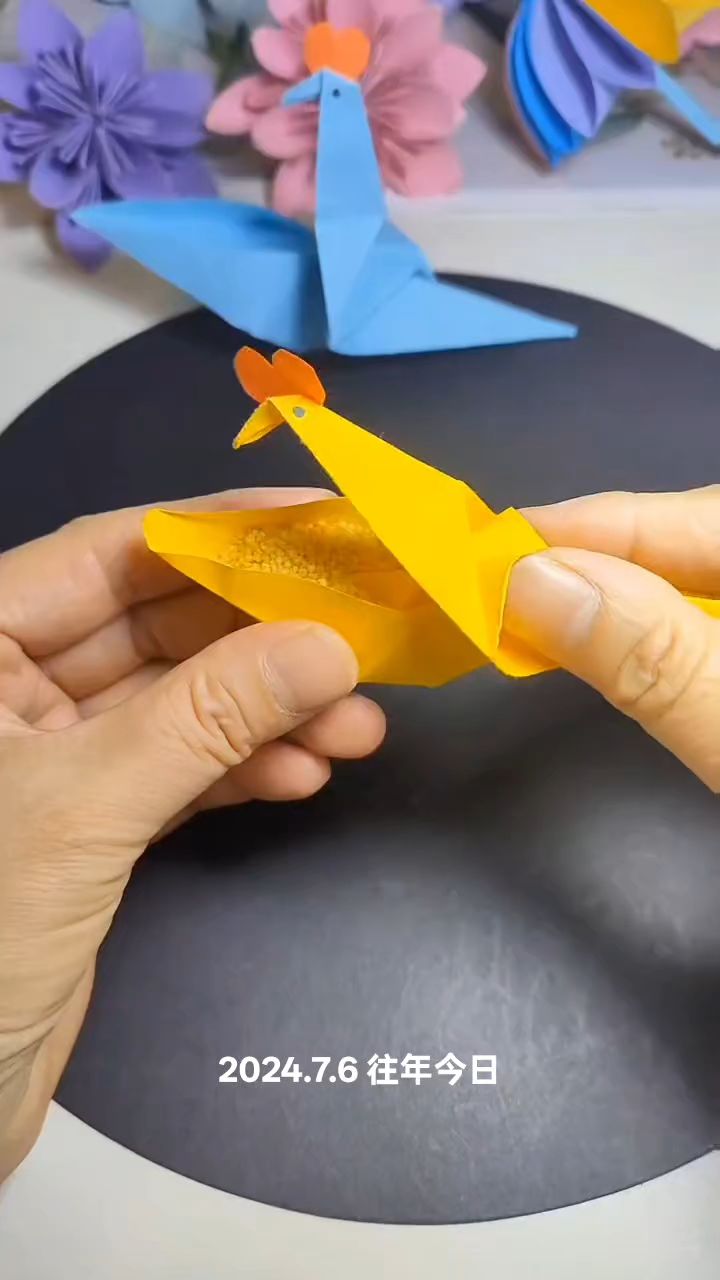 小鸡吃米折纸教程 | 简单又有趣的手工,快来一起试试!