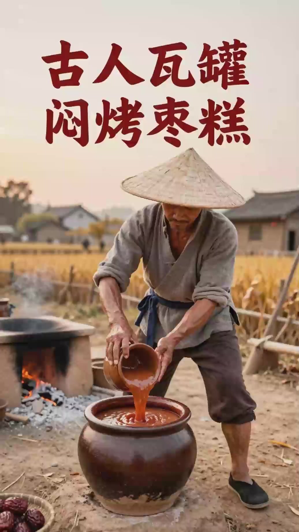 古代没有烤箱怎么做蛋糕？瓦罐烤制的闷烤法做枣糕