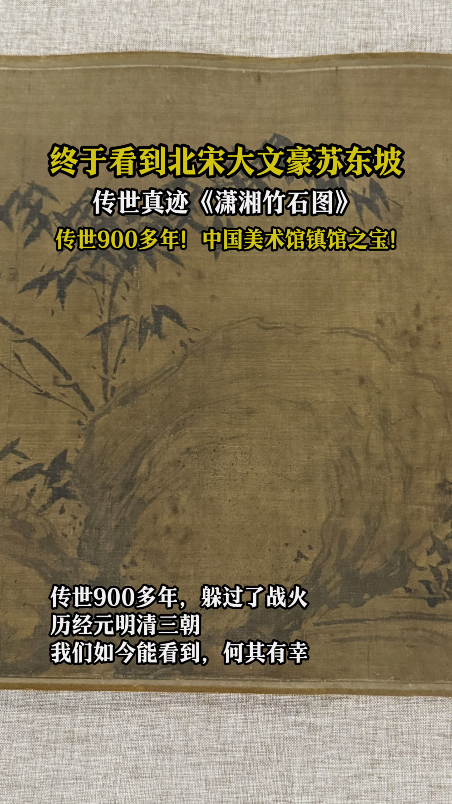 终于看到了北宋大文豪苏东坡的传世真迹,中国美术馆镇馆之宝啊